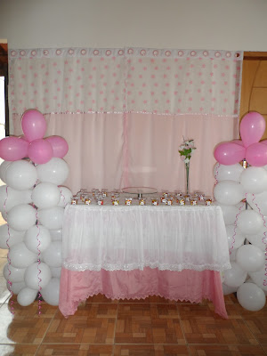 DECORAÇÃO PARA BATIZADO ROSA