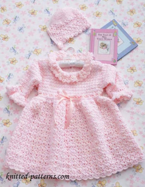 Christening Set (Dress & Bonnet) - Free Pattern 