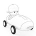 POCOYO EN SU COCHE DE CARRERAS DIBUJO PARA COLOREAR