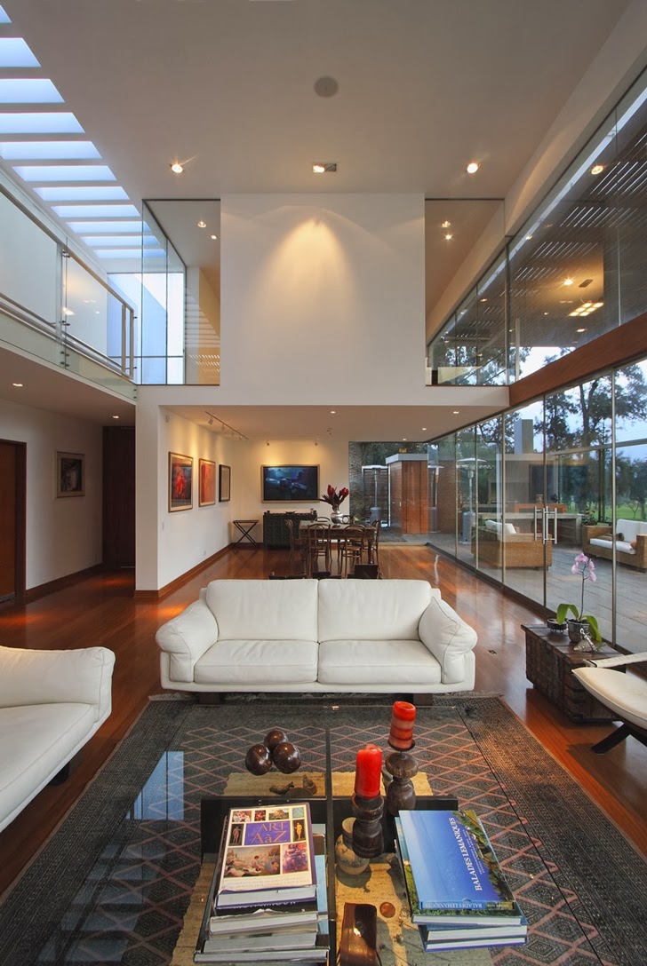 Living room in Cachalotes House by Oscar Gonzalez Moix