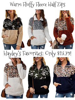 Fluffy Fleece Half Zip Pullovers For Fall