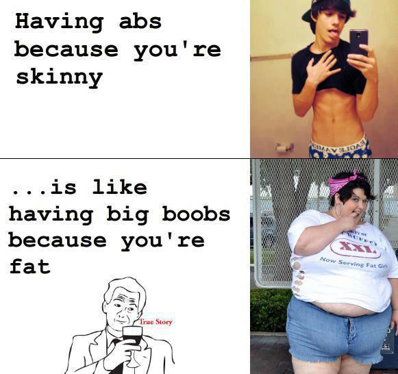 Having Abs Because You're Skinny...