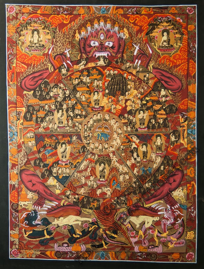 Wheel Of Life Thangka Paintings meaning with human life significance 