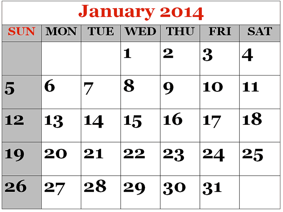 Printable Calendar 14 Blank Calendar 14 Download Calendar 14 Template Calendar 14 Free Month Of January 14 Calendar Printable