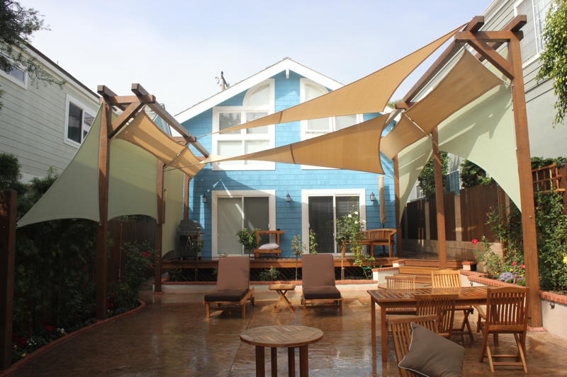 landscape ideas for shade Sun Shade Sail Ideas | 800 x 533