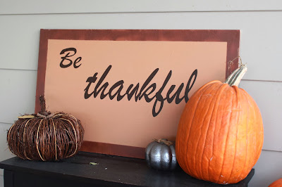 Be Thankful sign at Girls in the Garden