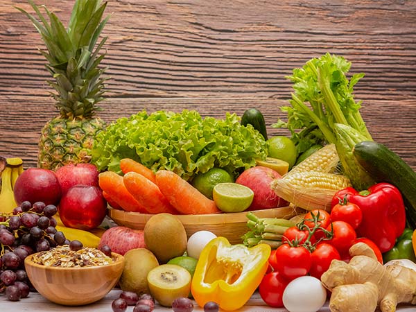 ăn kiêng giảm mỡ bụng cần rau củ, trái cây