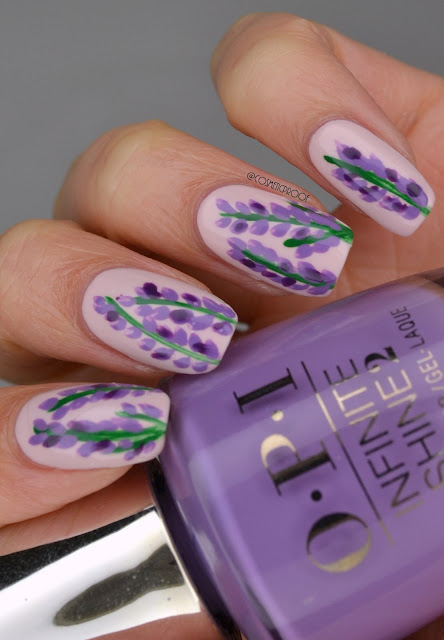Lavender Sprig Nail Art