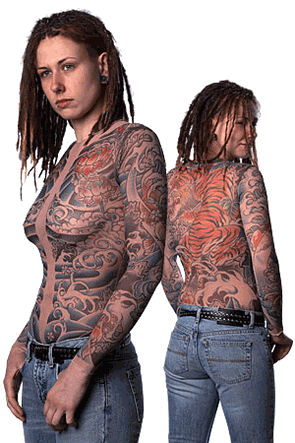 Tattoo Designs on Girl Full Body Tattoo 01