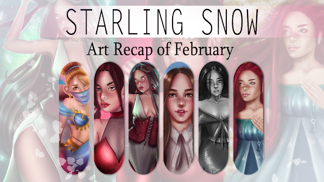 My Art Recap of February! | Digital Paintings