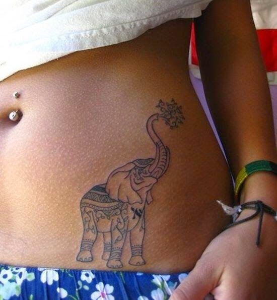 Small Design Elephant Tattoos, Designs of Small Elephant Tattoos, Cute Elephant of Small Decorations.