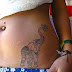 Small Elephant Design Tattoos on Hip