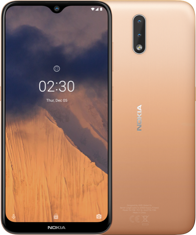 Nokia 2.3 in Sand colour