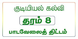 தரம் 8, குடியியற் கல்வி, பாடவேலைத்திட்டம்