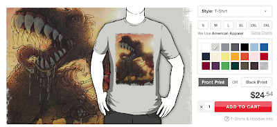 T Rex vs Triceratops at RedBubble