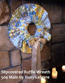 Slipcovered Ruffle Wreath