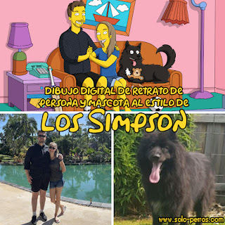 ¿Quieres un retrato de persona con su mascota al estilo de Los Simpson? Descubre nuestro servicio personalizado