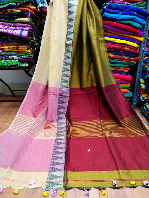 Modhomani khadi cotton saree