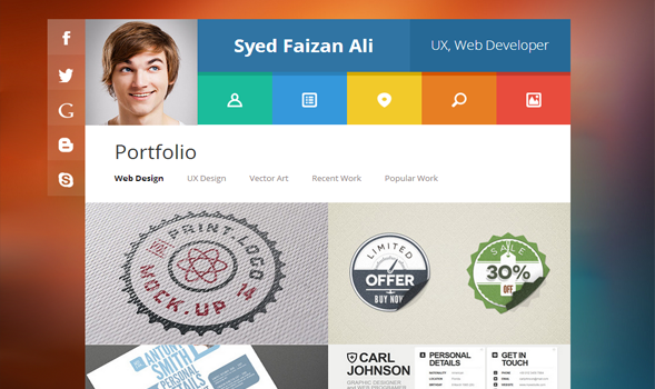 vCard Blogger Template