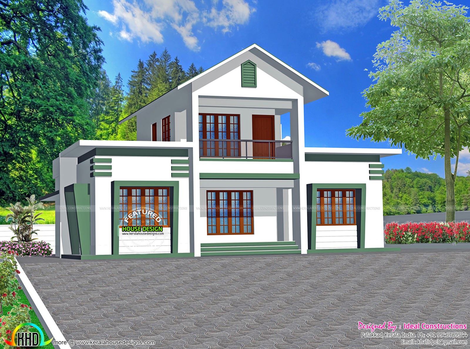 1500 Sq Ft 3 Bedroom Sloping Roof Home Kerala Home Design Bloglovin