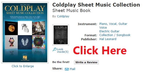 Coldplay — Every Teardrop Is a Waterfall Piano Sheet Music PDF