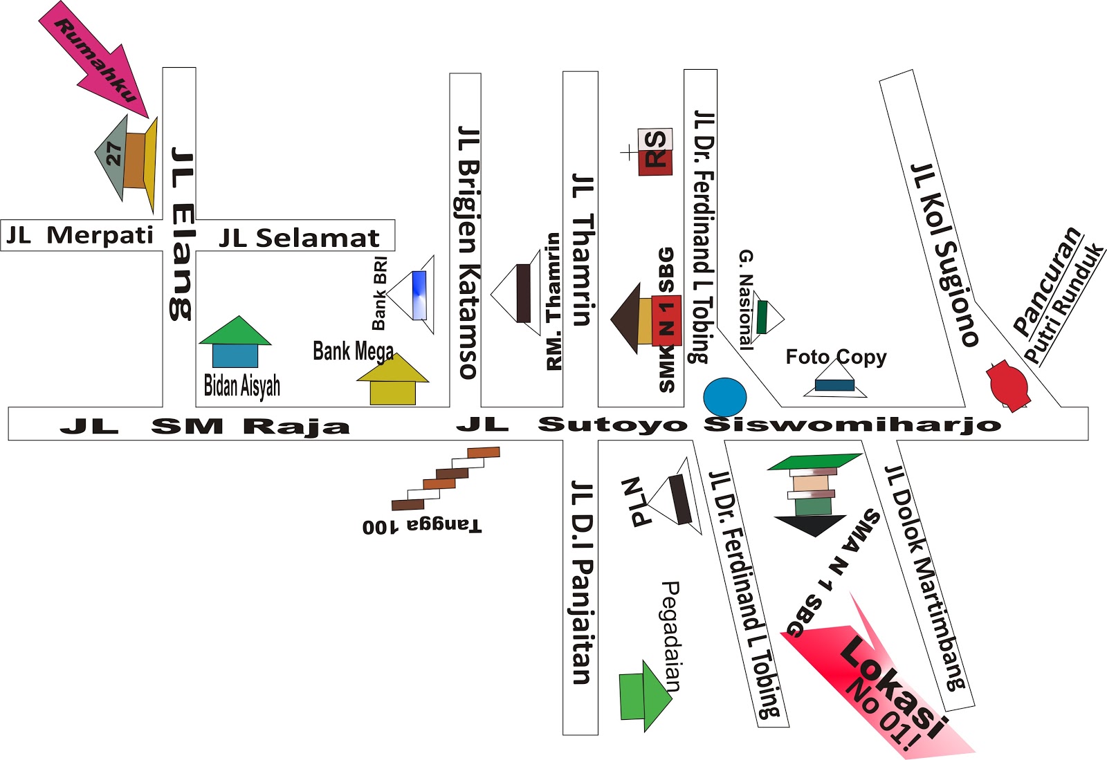 Contoh Gambar Denah Rumah Ke Sekolah Desain Rumah 