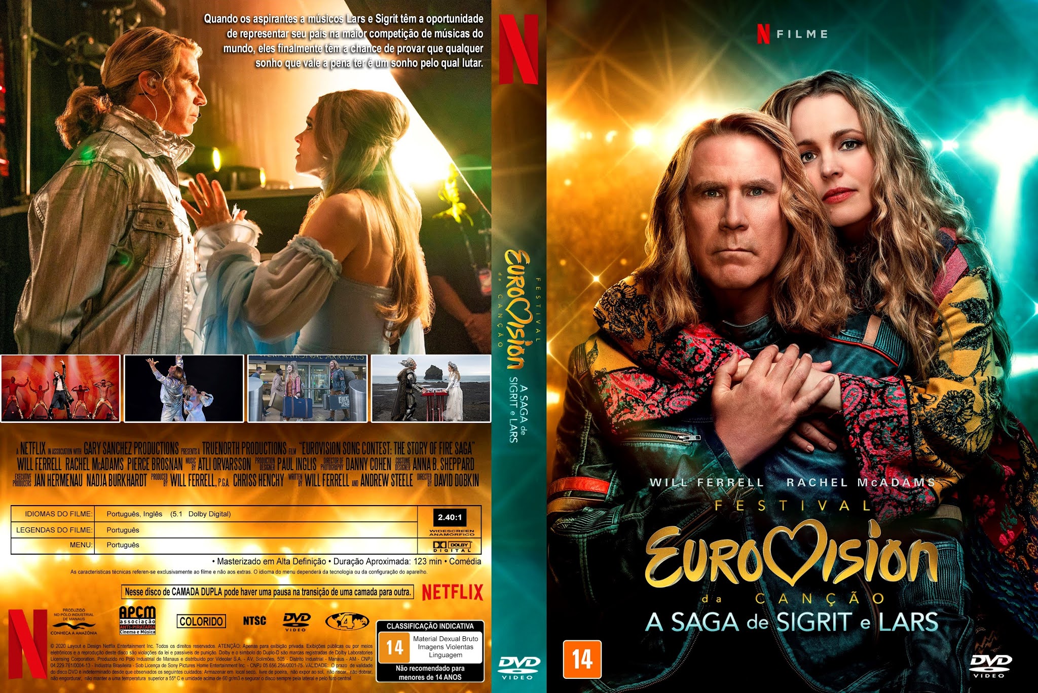 Festival Eurovision Da Canção A Saga de Sigrit e Lars - Capa Filme DVD