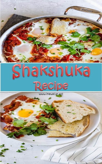 This Shakshuka Recipe is a popular Middle Eastern breakfast that is basically poached eggs in a spicy tomato sauce - it's vegetarian, easy and healthy!