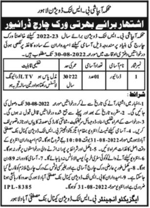 Pakistan At Irrigation Department Lahore Jobs | Today govt Jobs