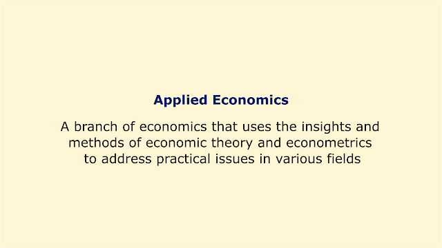 A branch of economics that uses the insights and methods of economic theory and econometrics to address practical issues in various fields.