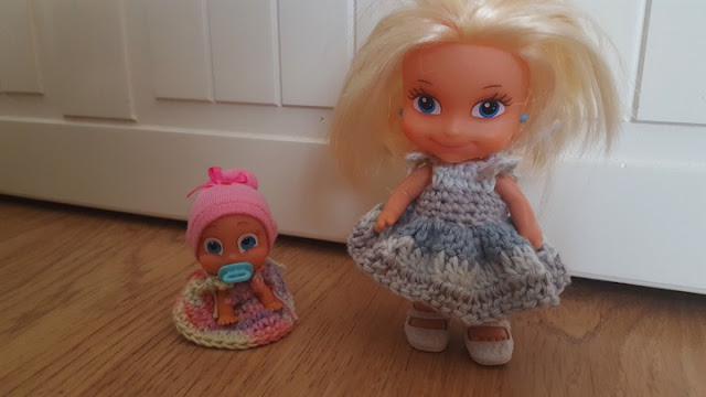 Crochet doll dresses