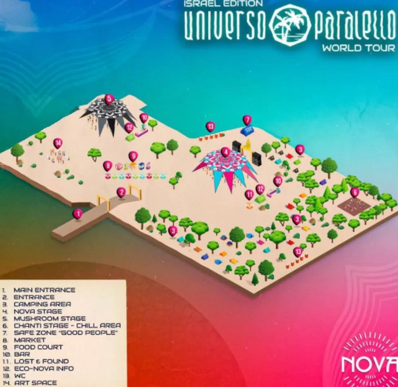 Mapa do festival compartilhado nas redes sociais dos organizadores | Divulgação
