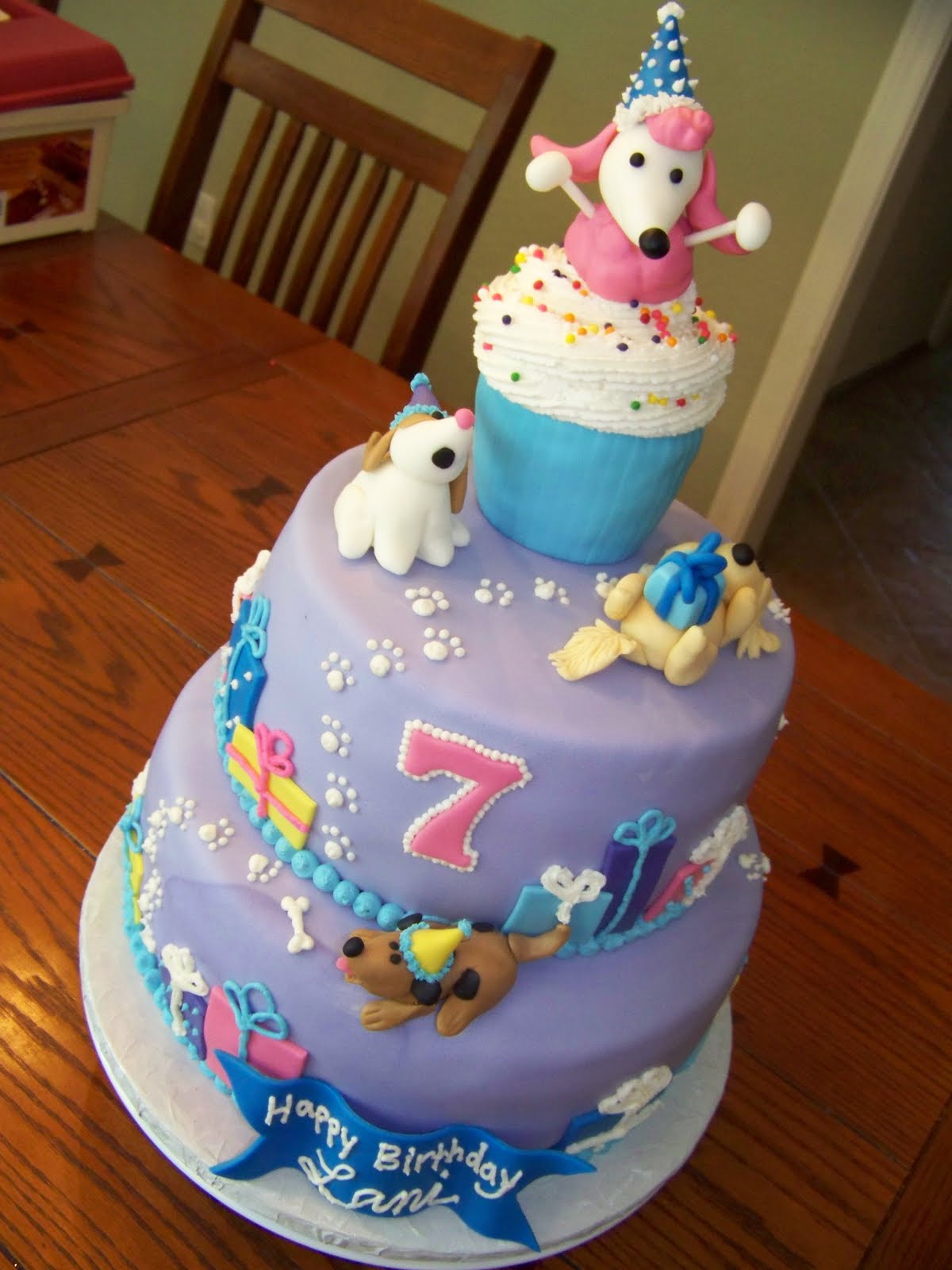 Plumeria Cake  Studio Puppy Party  Birthday  Cake 