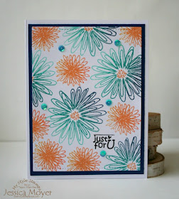 Hero Arts Ombre Ink Background with My Style Stamps by Jess Moyer