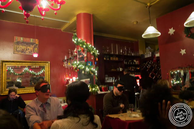 image of Dark Dining Projects - blindfolded dinner at Camaje bistro in Greenwich Village, NYC, New York