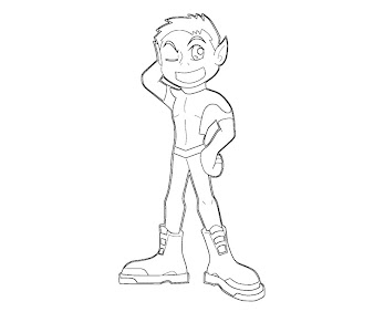 #4 Beast Boy Coloring Page