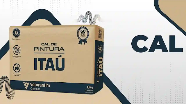 Mistura de cal e cimento para obter uma argamassa resistente e durável.
