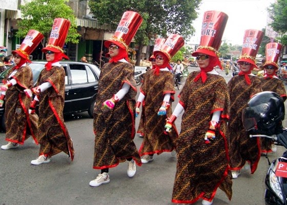 Kostum  Gerak  Jalan  Unik  Dan Lucu Indonesia Raya