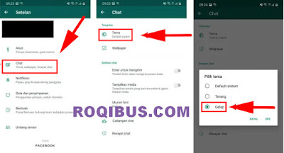 cara mengganti tema whatsapp.