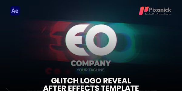 Glitch Logo Reveal After Effects Template Free Download