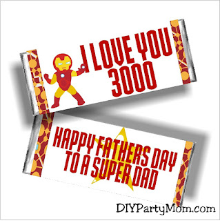 Mandalorian Fathers Day Candy Bar Wrapper