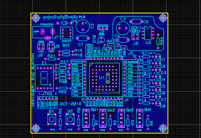 Making a small CPLD learning board with XC9536