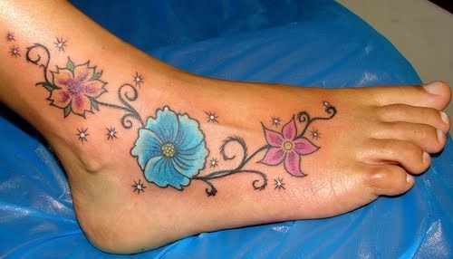 Flower Ankle Tattoo Designs