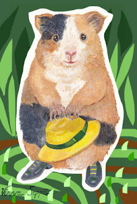 A jigsaw puzzle image of a guinea pig / Palapelikuva marsusta