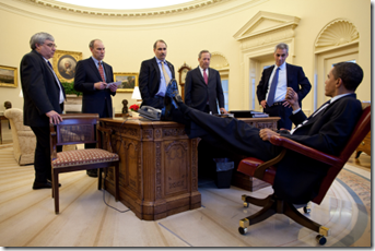 obama feet on desk