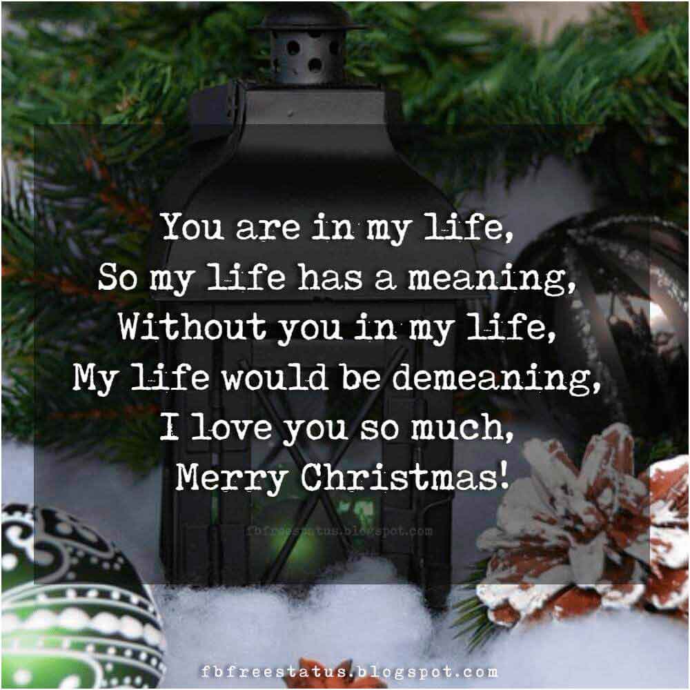 Christmas Love Quotes for Boyfriend and Girlfriend with Images