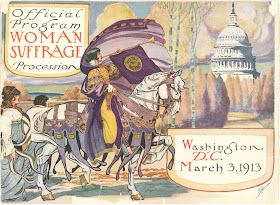 An illustrated program for the "Woman Suffrage Procession."