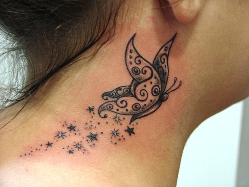 Neck Tattoos Design For Girls