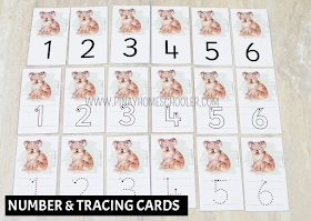 Oceania Australia Themed Math - Number and Tracing Cards