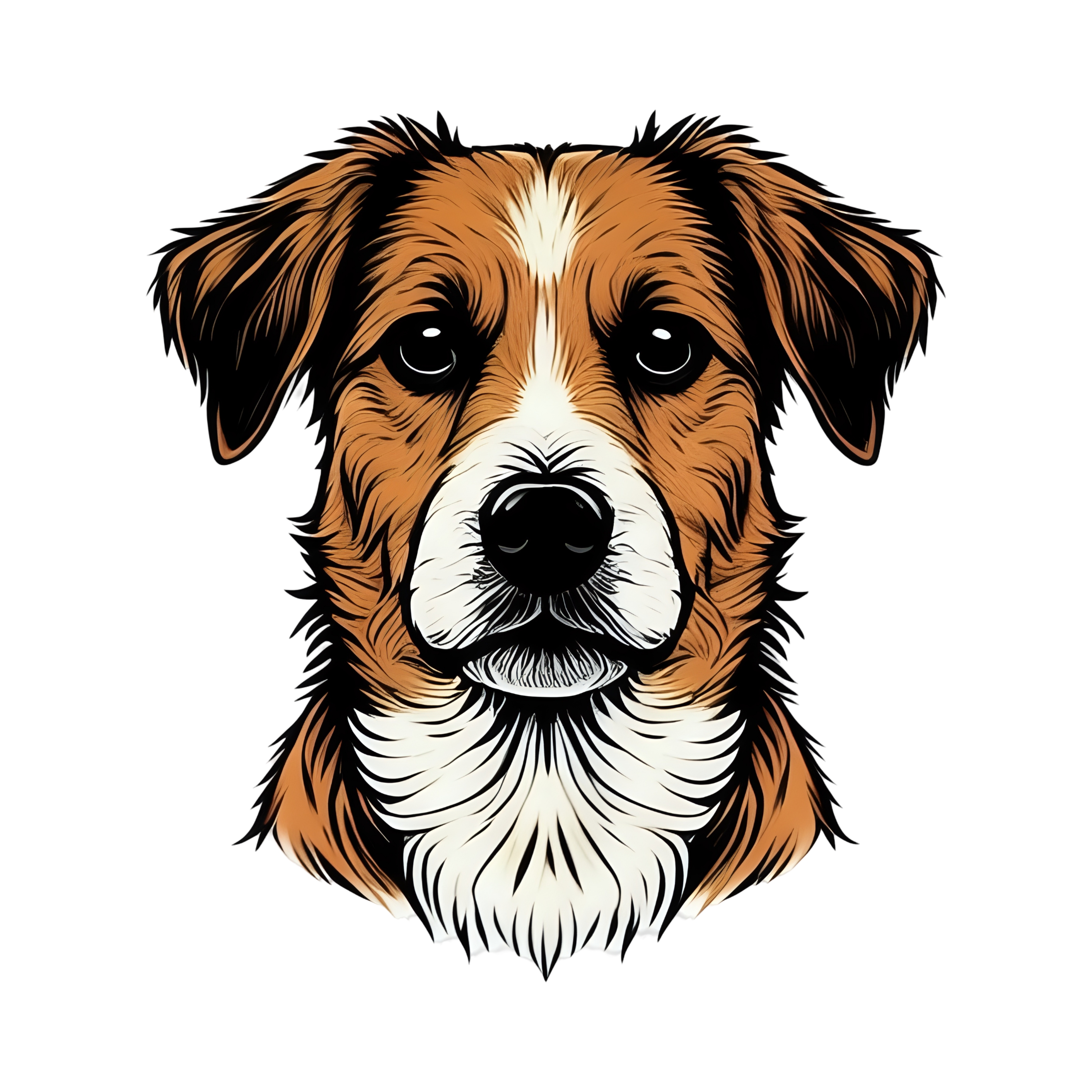 Dog head graphic design